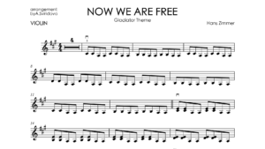 Hans Zimmer – Now We Are Free | Orchestral Backing Track & Violin Sheet Music