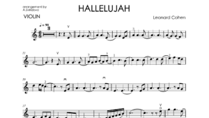 Leonard Cohen – Hallelujah | Violin Sheet Music + Orchestra Backing Track
