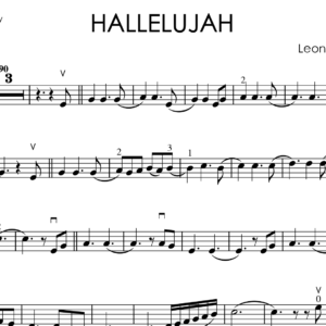 Leonard Cohen – Hallelujah | Violin Sheet Music + Backing Track + Cover Version