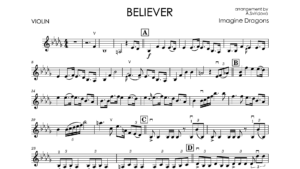 Imagine Dragons - Believer | Violin & Piano Backing Tracks
