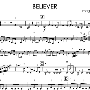 Imagine Dragons - Believer | Violin & Piano Backing Tracks