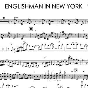Sting – Englishman in New York | Violin Sheet Music (PDF) + Violin Cover MP3