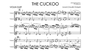 Louis-Claude Daquin – Le Coucou | Violin Duet Sheet Music + Cover Track