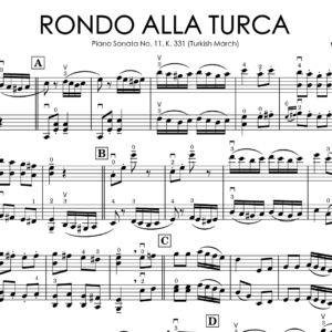 W.A. Mozart – Rondo Alla Turca (Turkish March) | Violin Duet Sheet Music + Cover