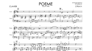 Z. Fibich – Poème | Violin & Piano Sheet Music + Piano Backing Tracks