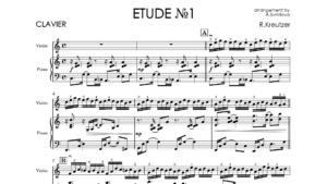 R. Kreutzer – Etude | Violin & Piano Sheet Music + Piano Backing Tracks