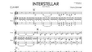 Hans Zimmer – Interstellar | Violin & Piano Music Sheets + Backing Tracks