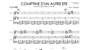 Yann Tiersen – Comptine d’un Autre Été (Amélie) | Violin & Piano Sheet Music + Piano Backing Tracks