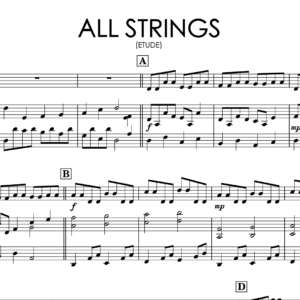 Aleksandra Sviridova – Etude “All Strings” | Violin & Piano Sheet Music with Backing Tracks