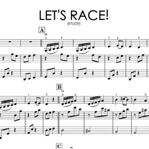 Aleksandra Sviridova – Etude “Let’s Race” | Violin & Piano Sheet Music + Backing Tracks