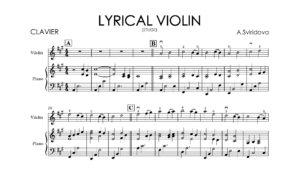 Aleksandra Sviridova – Etude “Lyrical Violin” | Violin & Piano Sheet Music + Backing Tracks