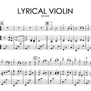 Aleksandra Sviridova – Etude “Lyrical Violin” | Violin & Piano Sheet Music + Backing Tracks