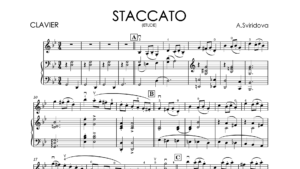 Aleksandra Sviridova – Etude “Staccato” | Violin & Piano Sheet Music + Backing Tracks