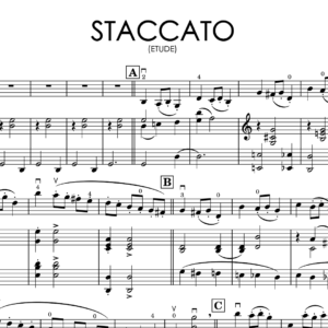 Aleksandra Sviridova – Etude “Staccato” | Violin & Piano Sheet Music + Backing Tracks
