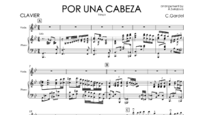 Carlos Gardel – Tango “Por una Cabeza” | Violin & Piano Sheet Music + Backing Track