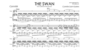 Camille Saint-Saëns – The Swan | Violin & Piano Sheet Music + Backing Track