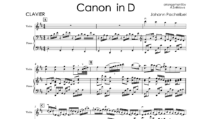J.Pachelbel - Canon in D | Violin & Piano Music Sheets + Piano Backing Tracks