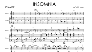 Aleksandra Sviridova – Insomnia | Violin & Piano Sheet Music & Backing Track
