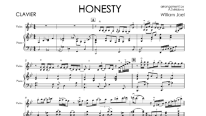 Billy Joel – Honesty | Violin & Piano Sheet Music & Backing Tracks