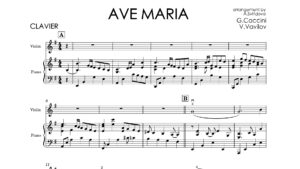 Giulio Caccini / Vladimir Vavilov – Ave Maria | Violin & Piano Music Sheets + Backing Tracks