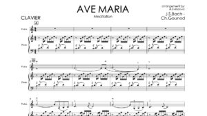 J.Bach / C.Gounod - Ave Maria | Violin & Piano Music Sheets + Piano Backing Tracks