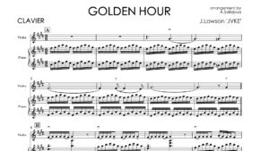 JVKE – Golden Hour | Violin & Piano Sheet Music with Backing Tracks