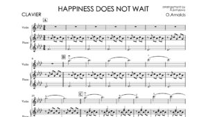 O. Arnalds – Happiness Does Not Wait | Violin & Piano Sheet Music + Piano Backing Tracks