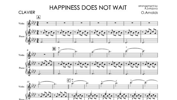 O.Arnalds - Happiness does not wait (violin & piano)