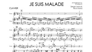 S. Lama / A. Dona – Je Suis Malade | Violin & Piano Sheet Music + Piano Backing Tracks