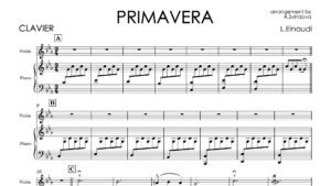 Ludovico Einaudi – Primavera | Violin & Piano Sheet Music + Backing Track
