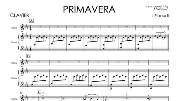 L.Einaudi - Primavera (violin & piano)