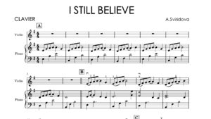Aleksandra Sviridova - I Still Believe | Violin & Piano Sheet Music & Backing Tracks