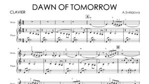 Aleksandra Sviridova – Dawn of Tomorrow | Original Violin & Piano Sheet Music + Backing Tracks