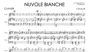 Ludovico Einaudi – Nuvole Bianche | Violin & Piano Sheet Music + Piano Backing Tracks