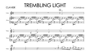 Aleksandra Sviridova – Trembling Light | Original Violin & Piano Sheet Music + Backing Tracks