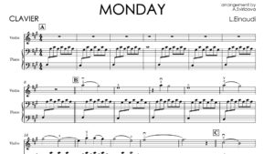 Ludovico Einaudi – Monday | Violin & Piano Sheet Music + Backing Track