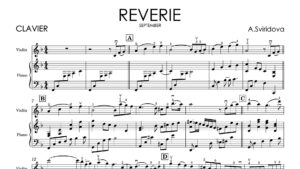 Aleksandra Sviridova – Reverie (September) - from 'Seasons' | Original Violin & Piano Sheet Music + Backing Tracks